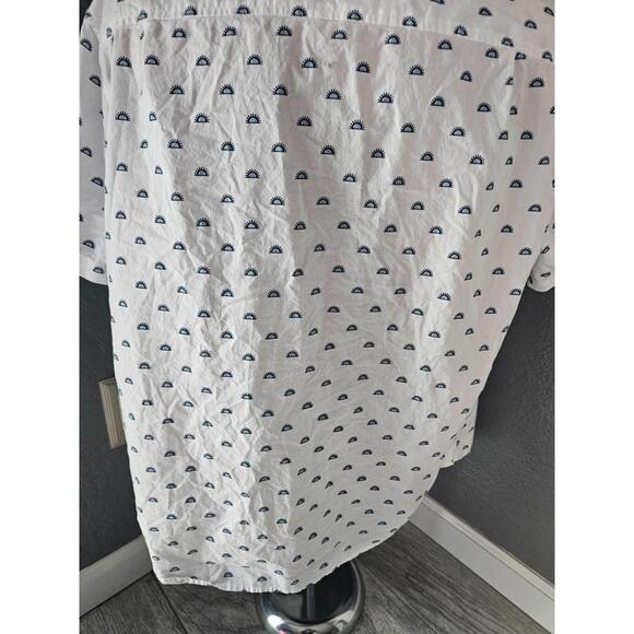 Men's Goodfellow Button Up Shirt Size XL Slim Sun White Short Sleeve 100% Cotton - Picture 11 of 12